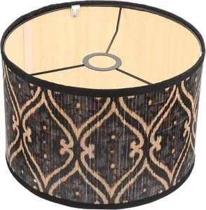 Handmade Rustic Modern Bamboo Metal Frame Pendant Lamp Shade Fabric Home Lighting Accessory Easy Installation Living Room