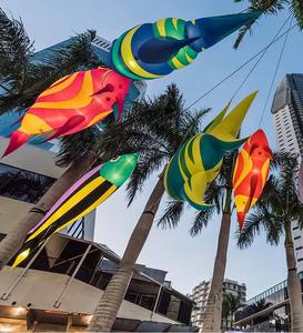 Lighting Inflatable Flying Fish for Event Decoration