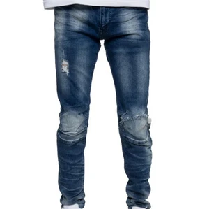 Custom Jeans Pants Men's Stretch Jeans Slim Fit Straight Business Edition Loose Plus Size Formal Casual Men Distressed Jeans
