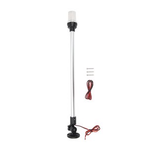 22in Fold Down Boat Stern Light 63LED All Round 3NM Visibility IP66 Waterproof for Pontoon Yacht Fishing Boat