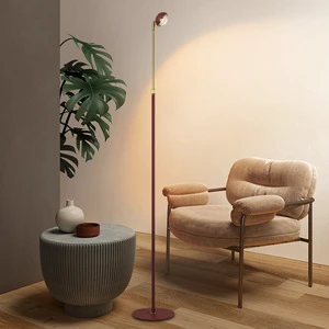 Iron Aluminum LED Floor Lamp Light Luxury Modern Vertical Design For Living Room Bedside Sofa Corner Atmosphere Lamp