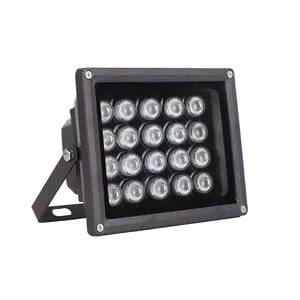 IP65 White Aluminum LED Flood Light Waterproof CCTV Auxiliary Lamp for Road Outdoor Lot License Plate Camera Factory Whosale