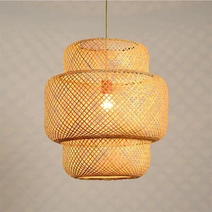 Oem Odm Bamboo Rattan Pendant Light in Stock Restaurants Hotel Lobbies Villa Pendant Lamp