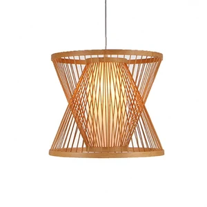 Bamboo Lampshade, Lamps made from handmade materials, home decoration accessories, wholesale.
