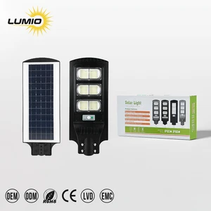 Sensor Security Wall Street Lamp Yard Outdoor Powered Solar Streetlight 200w 250w Energy Saving Street Light Outdoor Solar Light