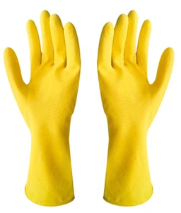 40g 30cm Waterproof Reusable Natural Rubber Latex Kitchen Cleaning Gloves Anti-Slip Fish Scale Sterile Safety Gloves