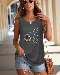 Tank Tops for Women Summer Sleeveless Casual Loose Fit Tunic Tops