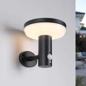 Modern Black Stainless Steel Waterproof Motion Sensor Led Outdoor Wall Lights Exterior Wall Mounted Solar