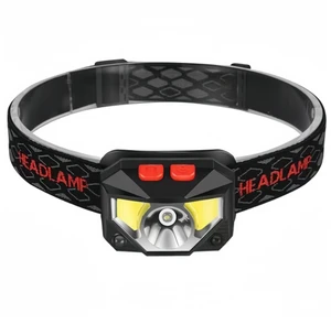 LED Rechargeable Headlight with White Red Light Waterproof Motion Sensor Head Lamp 6 Modes for Outdoor Camping Running