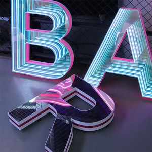 Hotel Wall Decor Infinity Mirror Neon Led Letters Infinity Mirror Clip Neon Lights Sign Floor Infinity Mirror Letters