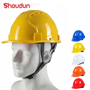 In Stock Three-Rib Breathable Safety Helmet Industrial Head-protecting Safety Helmet Custom Construction Ventilated Hard Hat