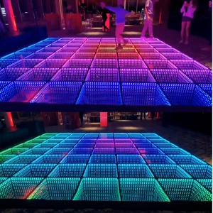 Ava DMX Infinity Tempered Glass Mirror RGB Color Changing 3d Effect Wedding LED Dance Panel Buy Disco Dance Floor