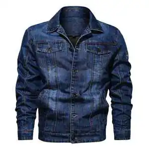 Winter Jacket Mens denim jacket premium casual outerwear Mens denim jacket classic button design Mens denim jacket