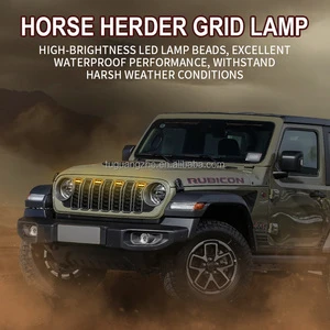2024-2025 Off-Road Upgrade Lights Auxiliary Driving Lights For Jeep Grille Lights JL LED Horse Herder Grid Lamp