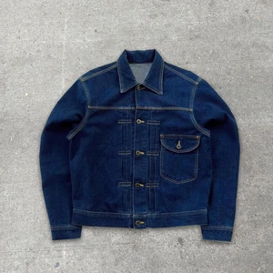 Custom Men's Vintage Indigo Blue Button-Up Heavyweight Denim Jacket, Casual Trucker Jeans Jacket with Pure Cotton Fabric