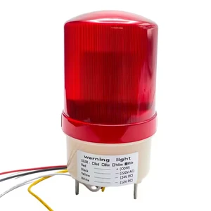 Rotating Warning Light Warning Flash Light LED Sound and Light Alarm 220V 24V 12V