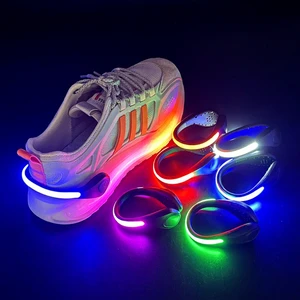 Dual-Purpose LED Illuminated Shoe Clip (Red/Green/Blue) for Night Running Street Dance Outdoor Activities Mountain Parties