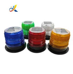 Waterproof LED Obstruction Red Twin Battery Powered Solar Traffic Lights Marine Lamp Runway Navigation For Better Visibility