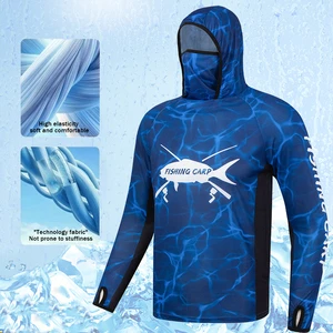 Men's UPF 50+ Hooded Sun Protection Shirt | Quick Dry Breathable UV Outdoor Beach Shirt