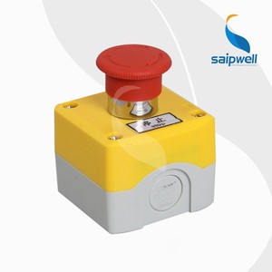 SAIP/SAIPWELL 1 Way ABS IP65 Waterproof LED Signal Lamp Emergency Stop Push Button Box
