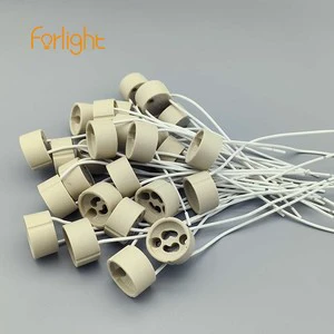 Hot Selling Wire Connector GU10 Lamp Holder GU10 Light Bulb Socket Durable Using Heating Silicone Terminal Block and Bracket