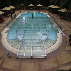 4x4ft Modular Aluminum Tempered Glass Pool Stage Platform for Wedding Concert Event
