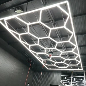 Hexagon Lights Rgb Premium Set of Led Wall Lights groove for Car Detailing Studio Customized Voltage and Power