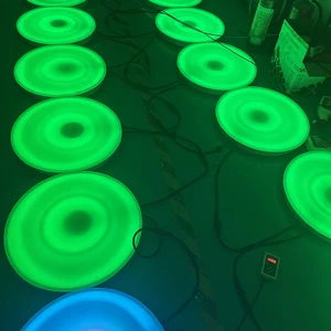 Amusement RGB 50cm Round Led Brick Light Round Floor Lamp Running Code Version Indoor/Outdoor