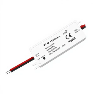 1CH*5A 12-24VDC Mini RF LED Dimmer Controller 1Channel Color Temperature Smooth Dimming Switch for Single Color Strip Light