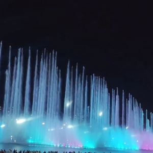 Baishui Colorful RGB Music-Dancing Stainless Steel Modern Commercial Outdoor 2D Swing Pool Fountain Customized