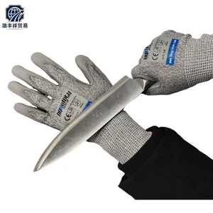 Breathable Nitrile & HPPE Mechanic Kitchen Safety Gloves Anti-Cut Cut Resistant Anti-Slip for Food Prep Wooding Grinding Work