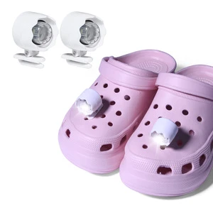 Wholesale Shoe Light Charms Clog Rechargeable Headlights for Shoe Light up LED Headlights Flashlights Shoe Flower Charm