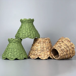 Handmade Modern Eco-Friendly Bamboo Rattan Woven Lamp Shade Indoor Table Lamp