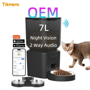 OEM 7L Automatische Voerbak Kat Met Camera Timer App Kat En Hond Dubbele Voerbak Dispenser Kattenvoer Met Camera Timer