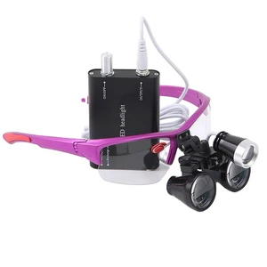 3.5X Magnification Binocular Dental Loupe Surgery Surgical Magnifier With Headlight LED Light Medical Operation Loupe Lamp