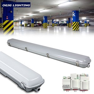 Microwave Sensor Warehouse 4ft 5ft 8ft Ceiling Lamp Dimmable IP65 PC Vapor Tight Fixtures Emergency Waterproof LED Garage Light