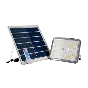 200W Solar Flood Light With Reflector Lens Motion Sensor And Remote Features