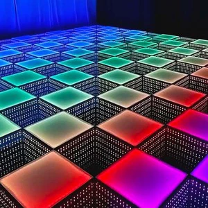2025 New Hengyu Fashion Popular Led Dance Floor Led Screen Transparent Glass Led Dancing Floor Dj Light Interactive Led Floor