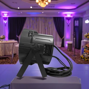 UNOXINE 18x10W RGBW Slim Par LED Wash Light with DMX512 Control IP33 Ra90 6000K Daylight for Professional Stage Wedding Lighting