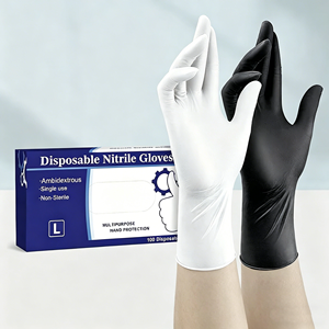 Disposable 4mil Powder-Free XL Ice Blue Nitrile Gloves Beauty Nail Salons Industrial Food Safety NAIKAI NK-SH-H15