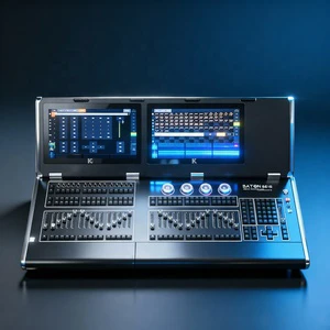 King Kong 6616 Dual Screen DMX DJ Disco Stage Lighting Console Controller Ith Motorized Faders For Professional Light Show