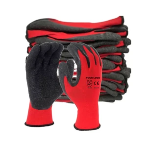 Hand Gloves Manufacturers in China Industrial Garden Safety Construction Working Worker Latex Coated Gloves