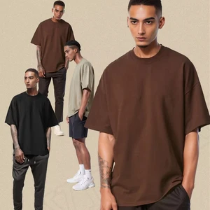 OEM/ODM Custom T-Shirt Printing 100% Cotton Heavyweight Oversized Plus Size Men's & Women's Knitted Fabric Logo Printed