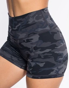 Women Plus Size Mid-Waist Elastic Cotton/Polyester Solid Summer Booty Shorts