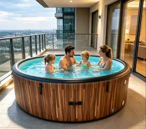 Portable Indoor/Outdoor Drop Stitch Pools 3*1.2 Meters or Custom Size Folding Adult & Children's Swimming Pool for Family Use