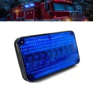 6inch LED 12v-24v Blue Red Amber Flashing Side Roof Warning Light Beacon Ambulance Strobe Emergency Lamp Truck Trailer Forklift