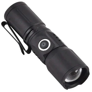 Mini LED Flashlight Rechargeable Pocket Torch with Adjustable Zoom
