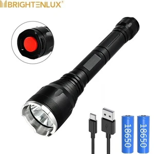 Usb Strong Light Zoom Torch Flashlights High Power Lumens 1000 Taschenlamp Super Bright Powerful Led Rechargeable Flashlight
