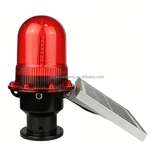 Solar LED Aviation Obstruction Light Marine Navigation Light Airport Tower Crane Rooftop Warning Signal Light