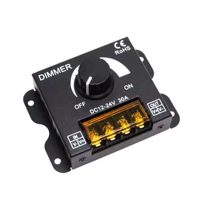 LED Soft and Hard Light Strip Dimmer Brightness Adjuster Knob Switch 12V/24V 30A